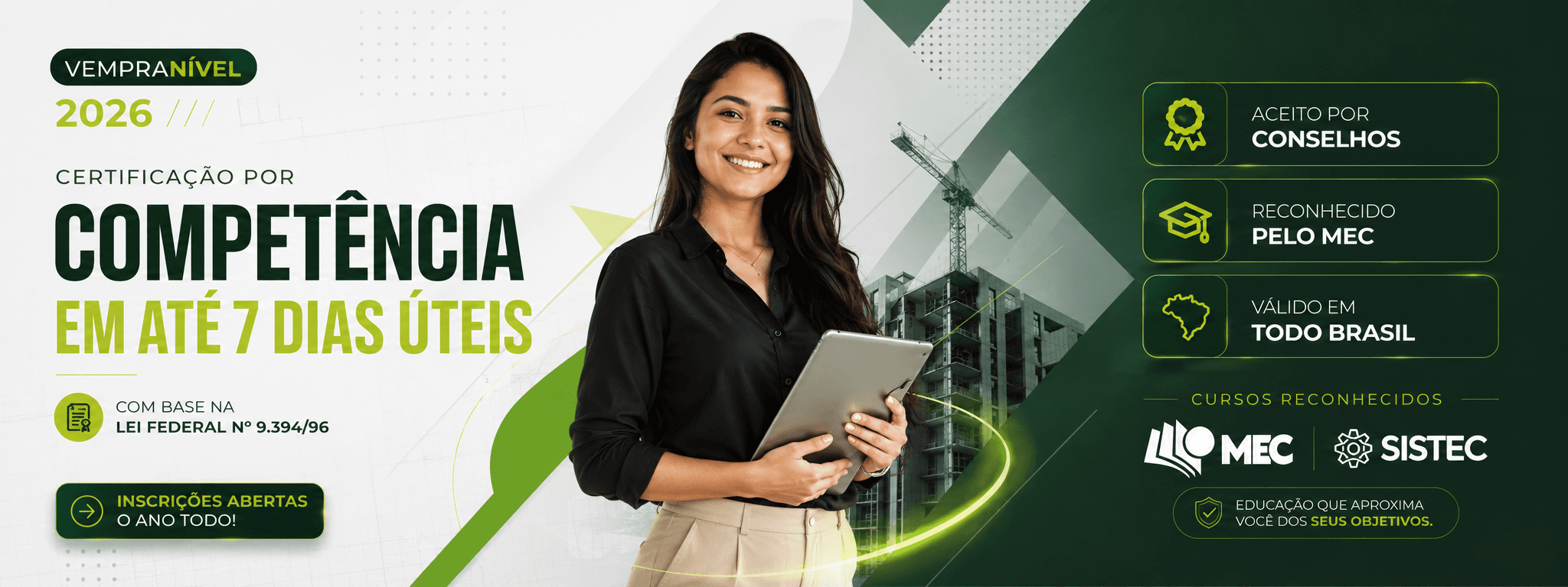 Certificação por Competência em até 7 dias úteis